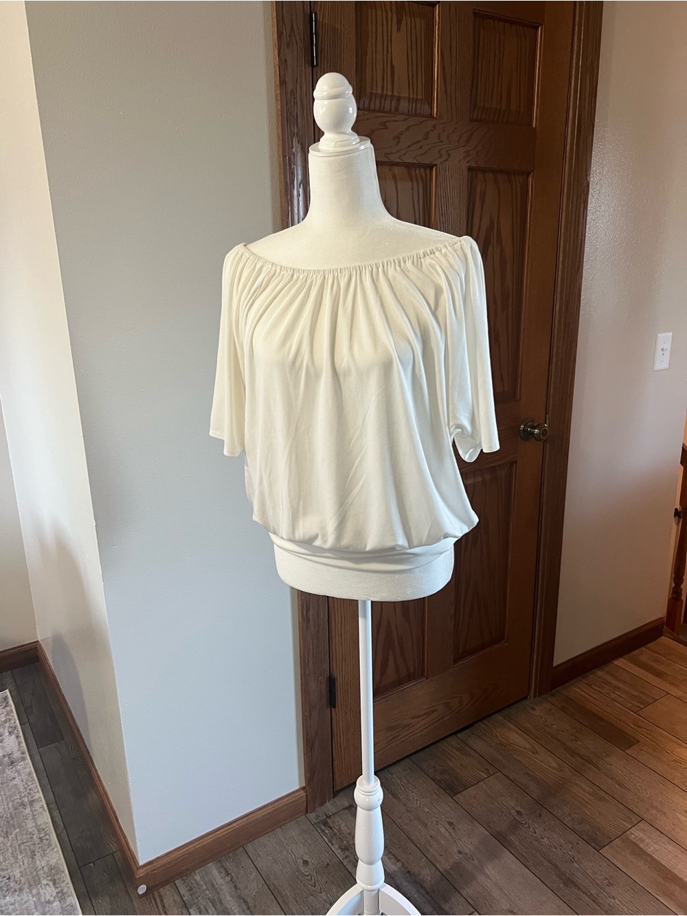 Studio Y Satin Silky White Blouse